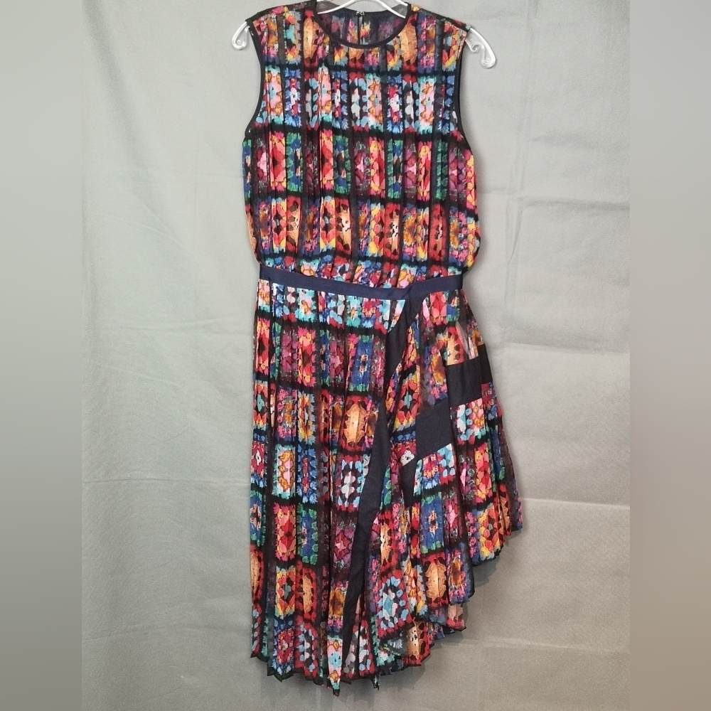 Authentic Sacai pleated printed dress - size 2